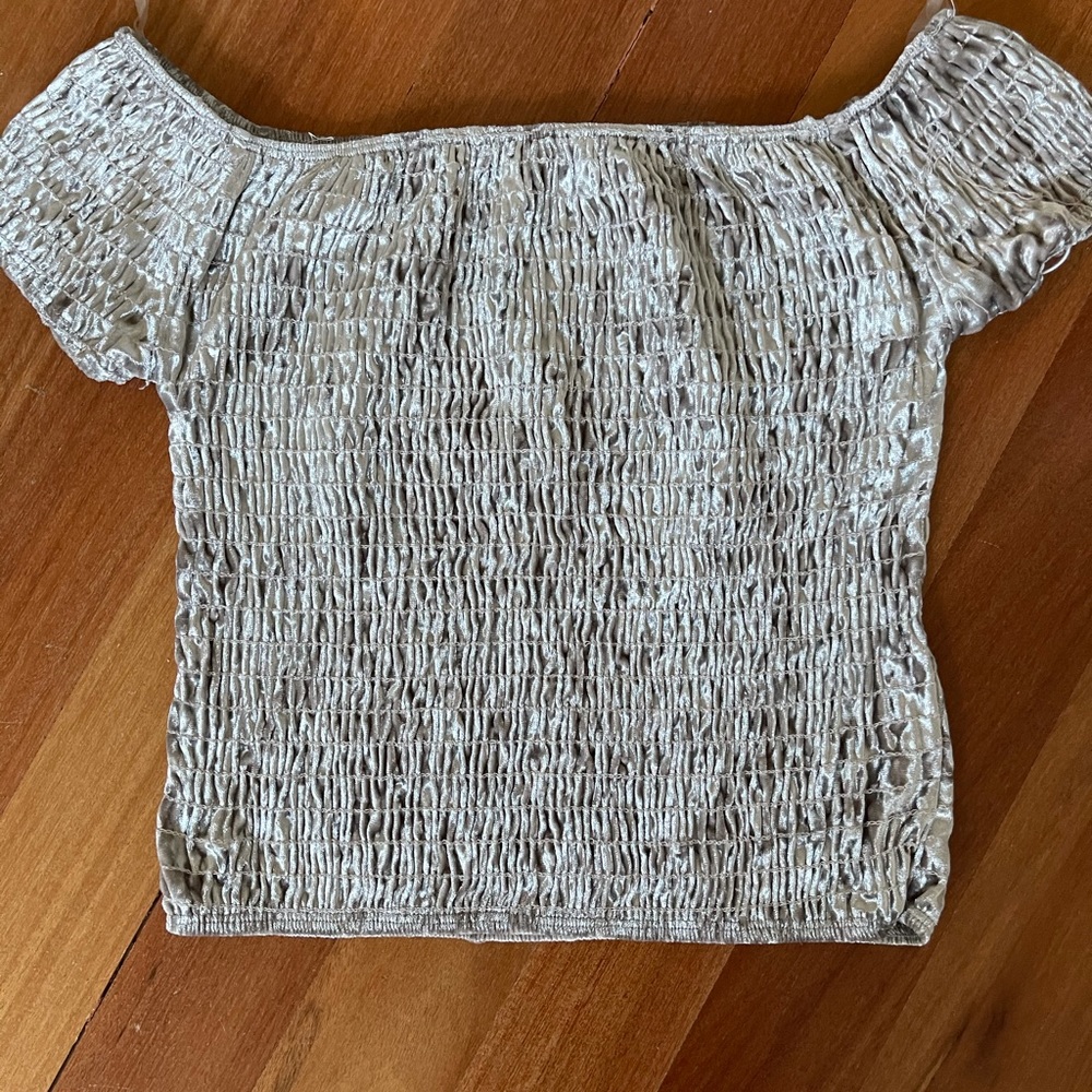 Velvet off the shoulder top